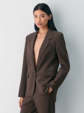 Babaton Producer Blazer Chocolate Brown
